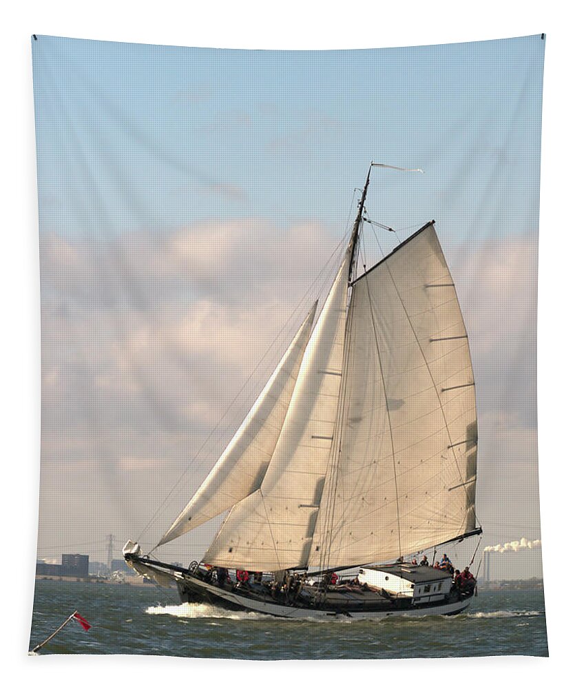 Digital Phhotography Tapestry featuring the photograph In the Race by Luc Van de Steeg