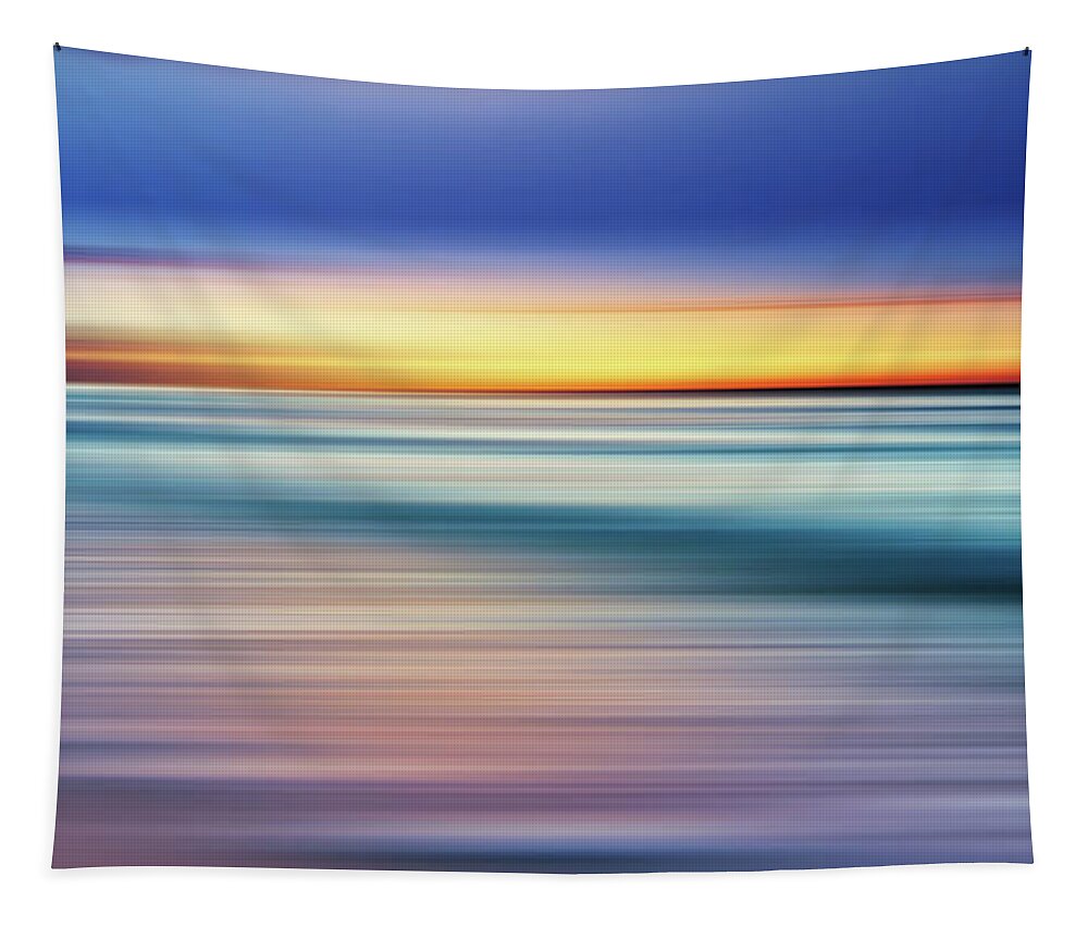 India Tapestry featuring the photograph India Colors - Abstract Seascape by Stefano Senise