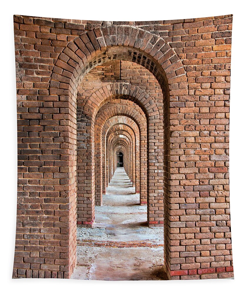 Dry Tortugas Tapestry featuring the photograph Infinite Arches At Fort Jefferson by Kristia Adams