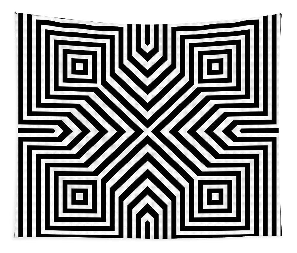 Op Art Tapestry featuring the mixed media Infinity by Gianni Sarcone