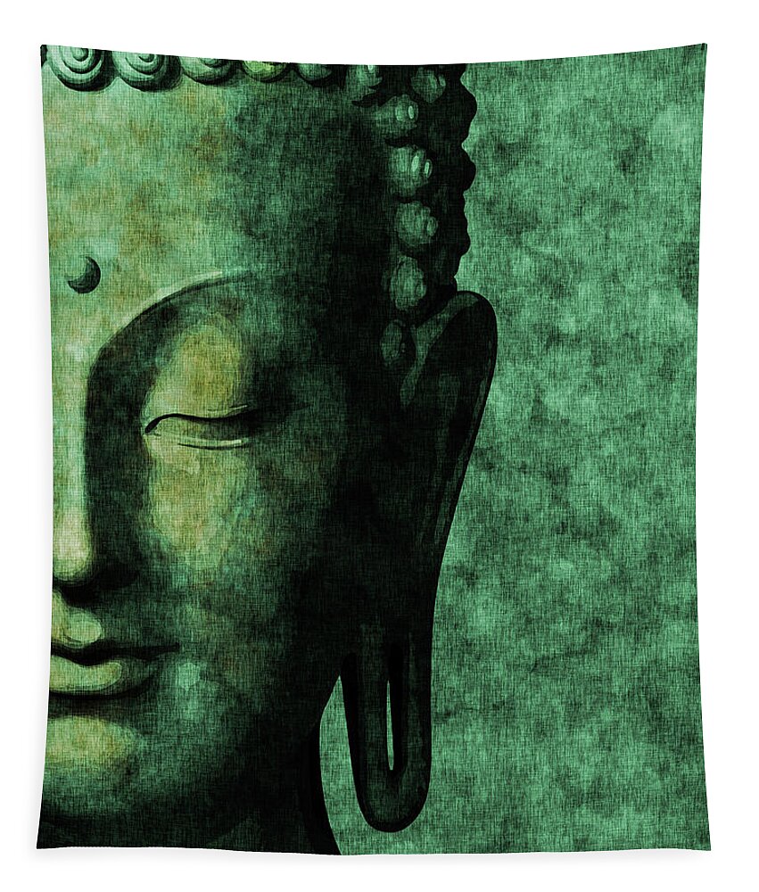 Buddha Tapestry featuring the mixed media Inner Peace 03 - Buddha by Studio Grafiikka