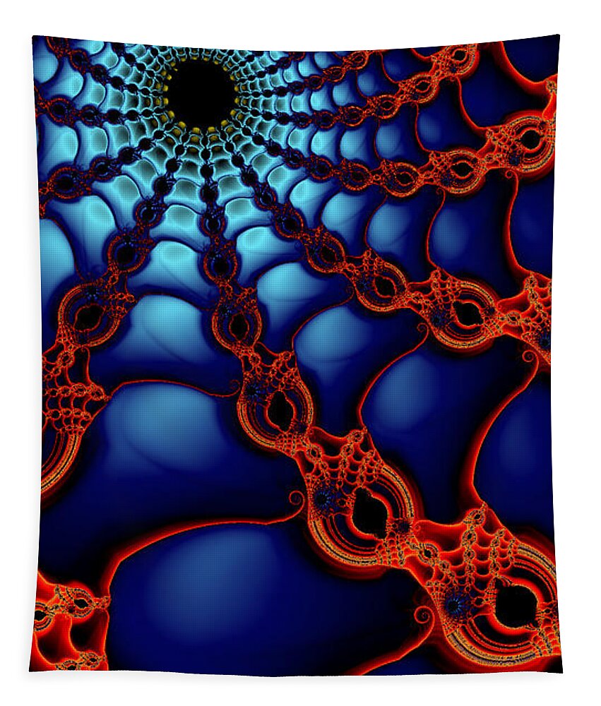 Fractal Tapestry featuring the digital art Inside the Snake by Ally White