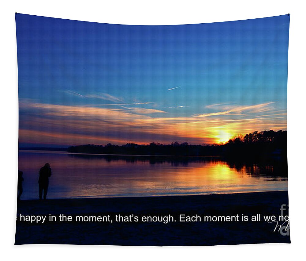 Inspirational Tapestry featuring the photograph Inspirational Sunset Message by Amy Dundon