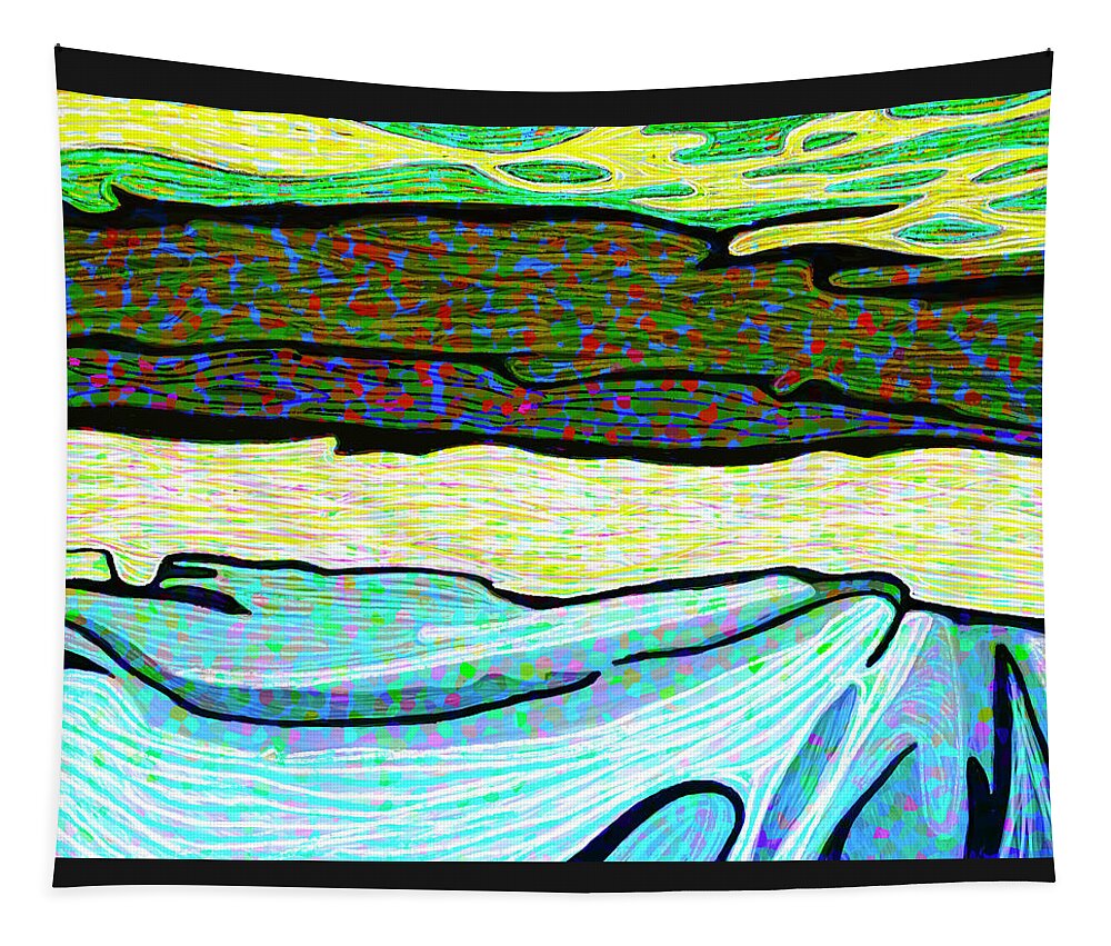 Ocean Waves Tapestry featuring the digital art Intermittent Flow by Rod Whyte