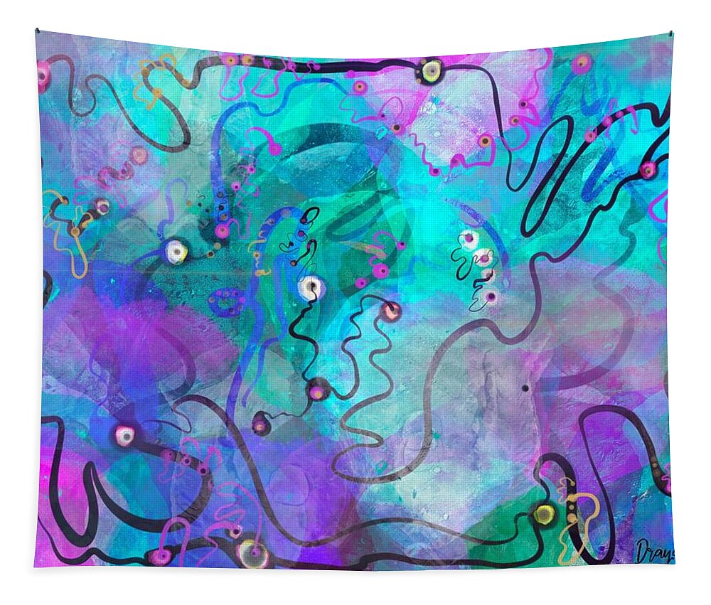 Draya Love Tapestry featuring the digital art Interpretation by Andrea Crawford