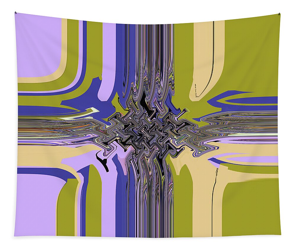 Intersection Tapestry featuring the digital art Intersection by Tom Janca
