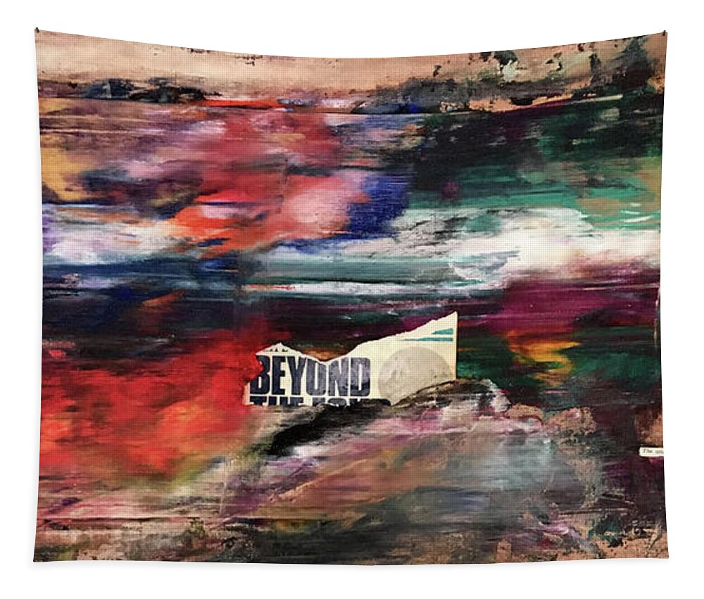 Abstract Art Tapestry featuring the painting Iron Equation '74 by Rodney Frederickson