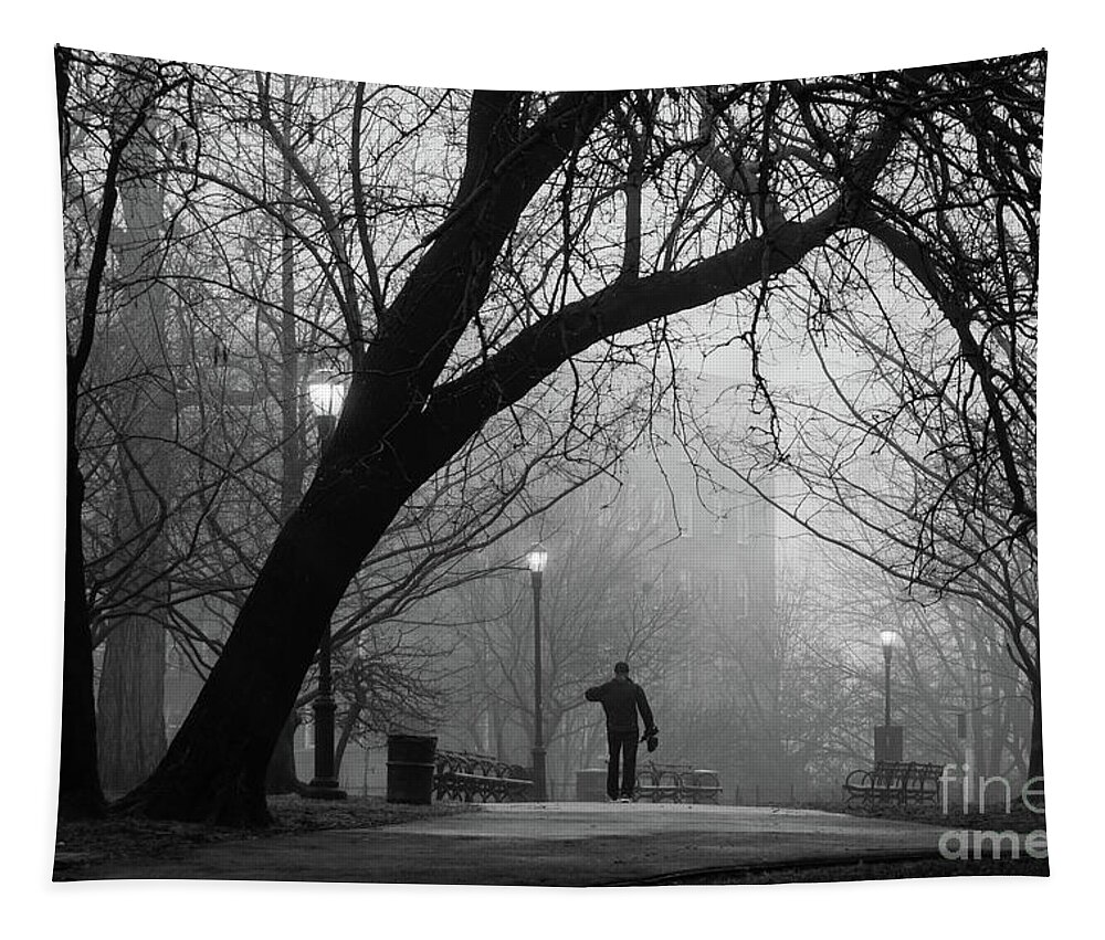 Isham Park Tapestry featuring the photograph Isham Park, Fog by Cole Thompson