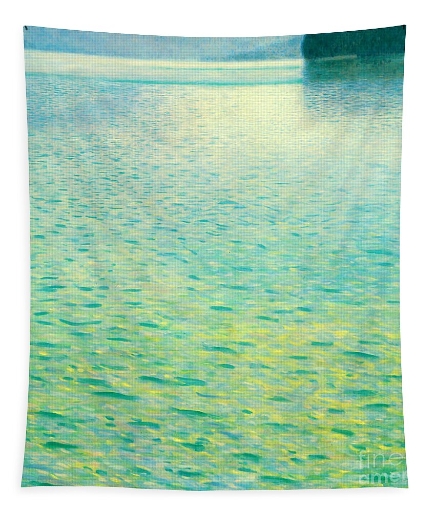 Island In The Attersee Tapestry featuring the painting Island in the Attersee by Gustav Klimt