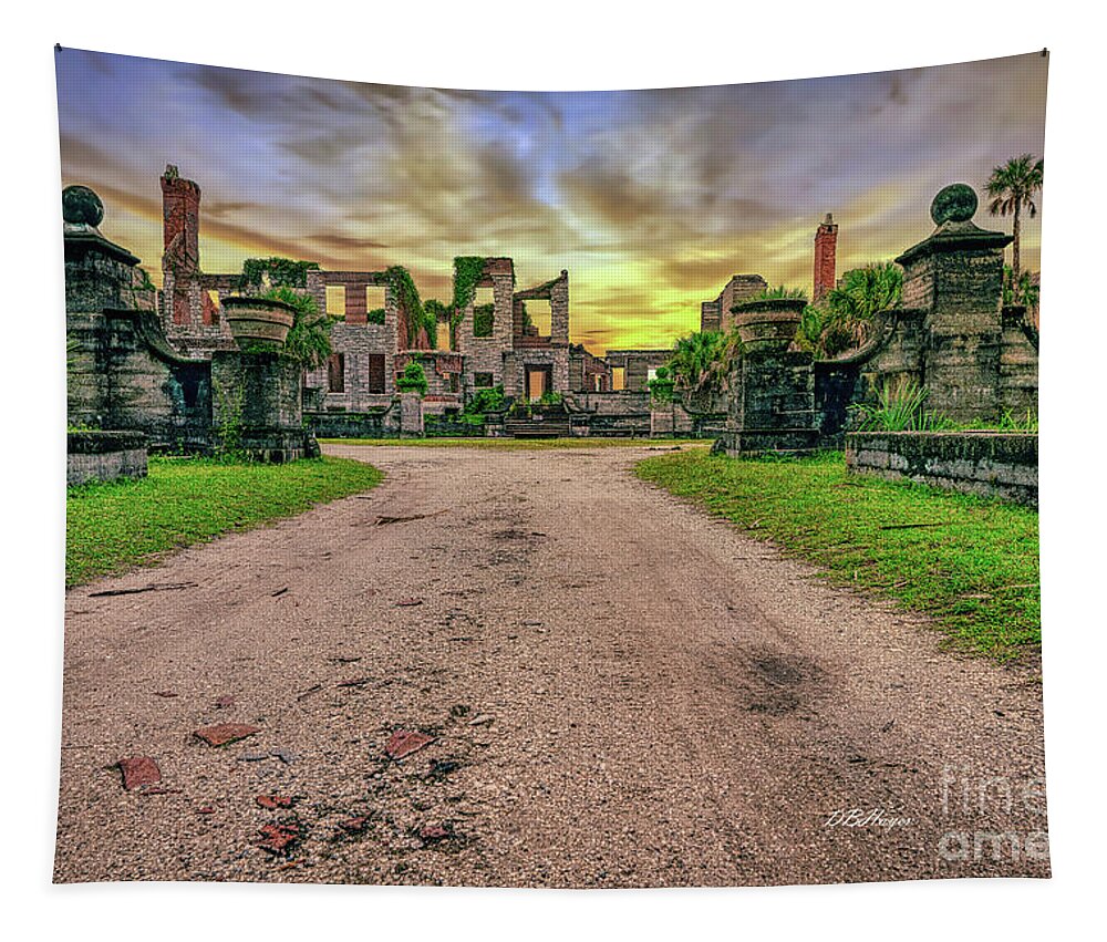Ruins Tapestry featuring the photograph Island Ruins 2 by DB Hayes