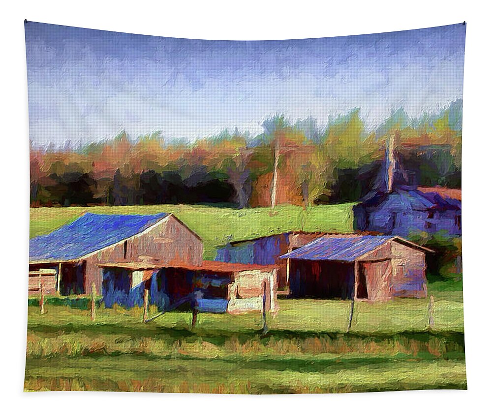 North Carolina Tapestry featuring the photograph It Takes a Village ap by Dan Carmichael
