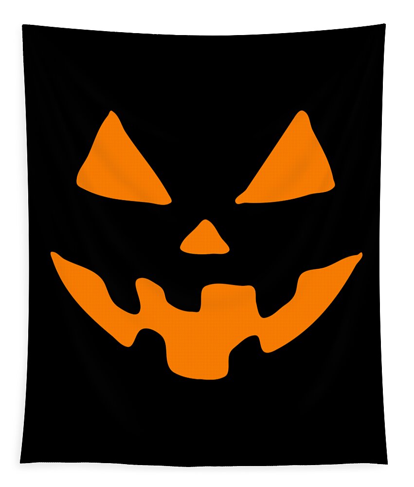 Funny Tapestry featuring the digital art Jack-O-Lantern Pumpkin Halloween by Flippin Sweet Gear