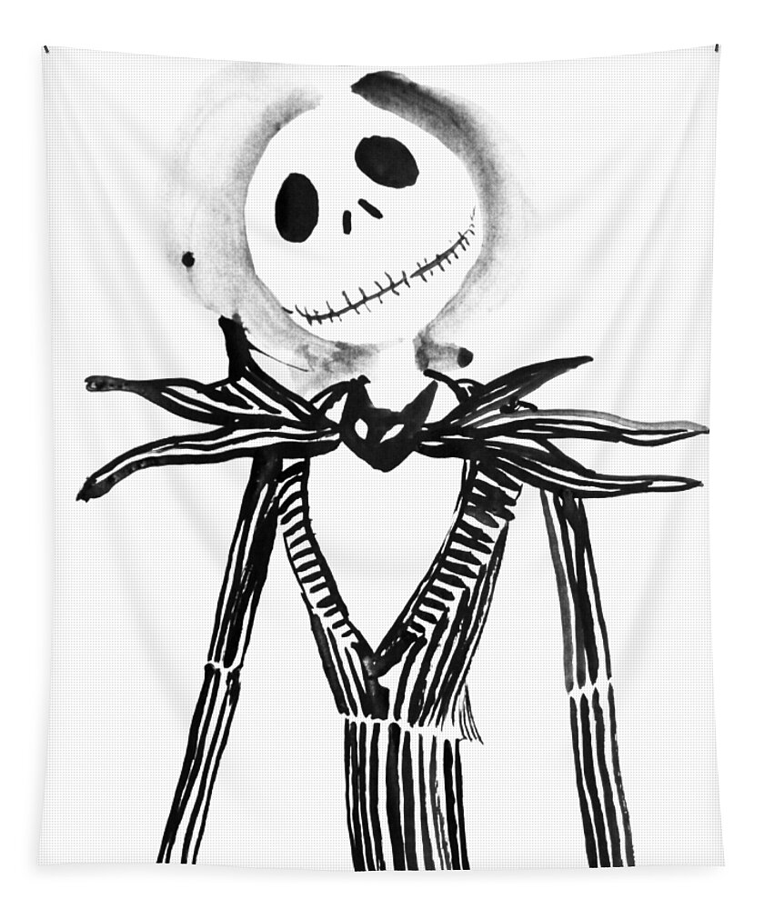NEW 38”x30” Nightmare Before Christmas Jacks Face Moon Phase Tapestry Wall Decor