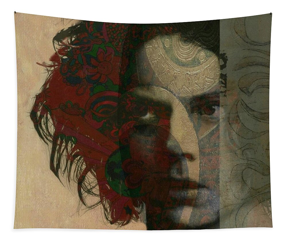 American Tapestry featuring the digital art Jack White - The White Stripes by Paul Lovering