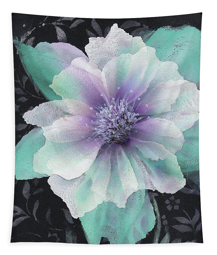 Flower Tapestry featuring the painting Jackie Blue by Kimberly Deene Langlois