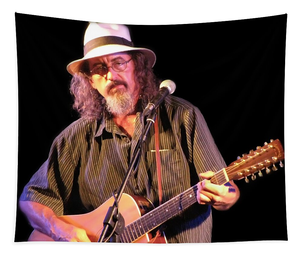 T-shirt Tapestry featuring the photograph James McMurtry Live on Stage by Micah Offman
