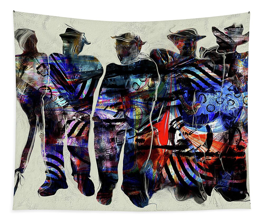 Abstract Tapestry featuring the digital art Jazz Light by Marina Flournoy