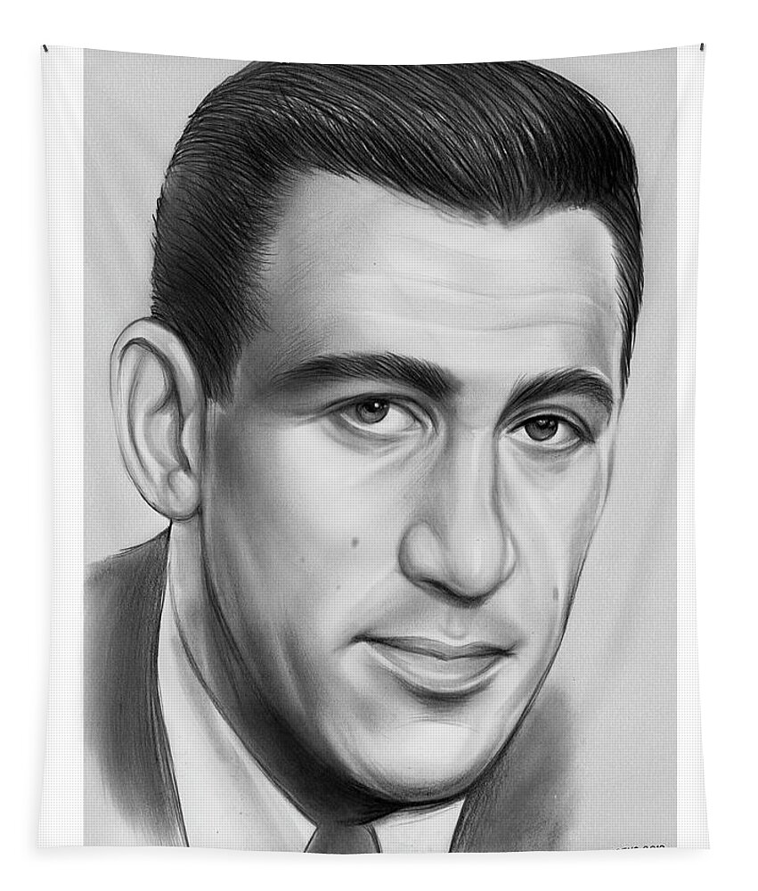 Jd Salinger Tapestry featuring the drawing JD Salinger by Greg Joens