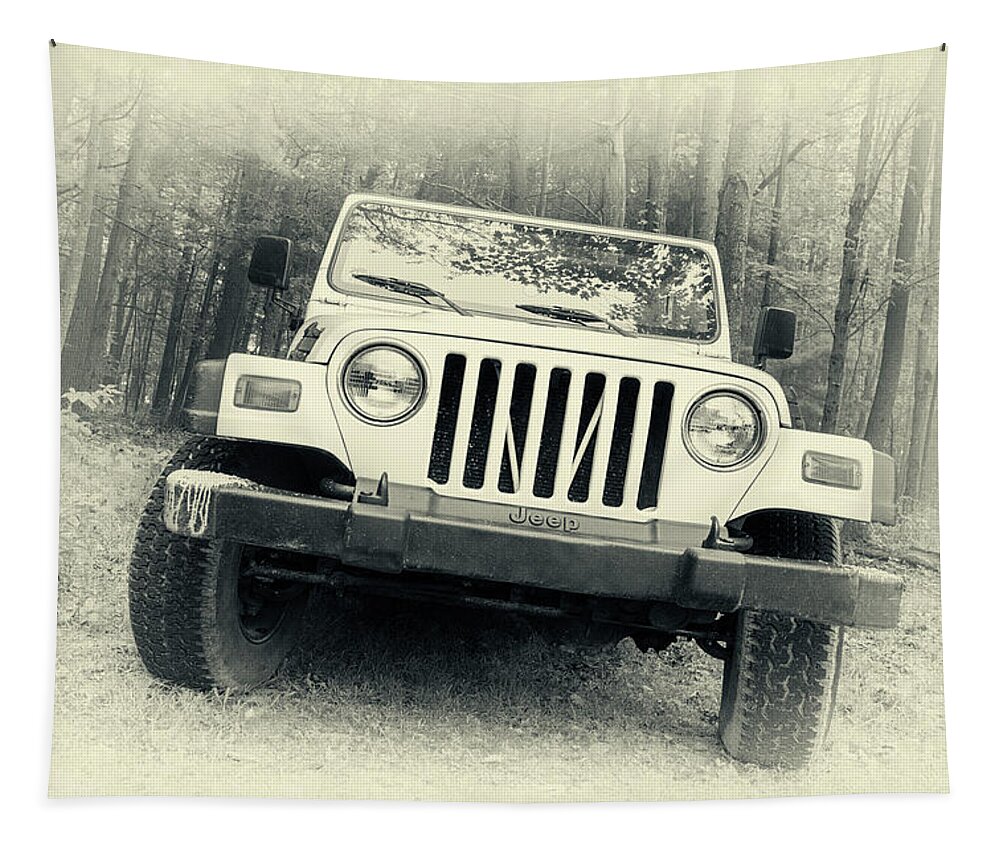 Jeep Tapestry featuring the photograph Jeep Wrangler TJ by Christina Rollo