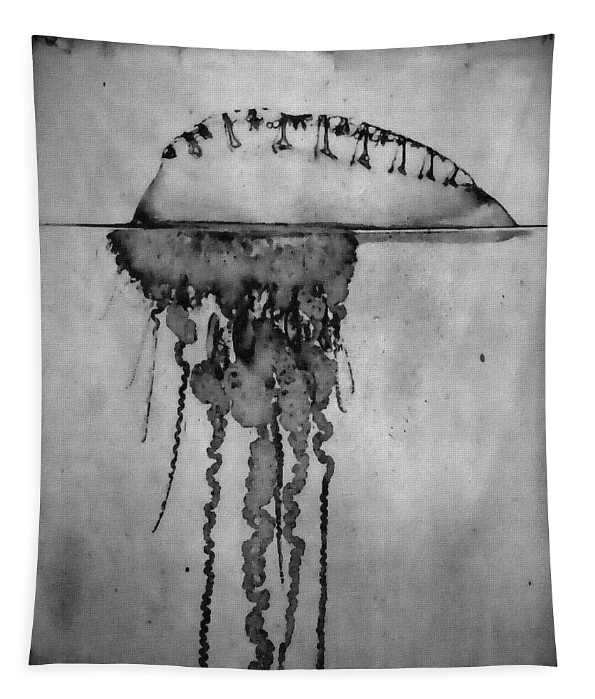 Alien Tapestry featuring the photograph Jellyfish Our Oceans by Andrea Kollo