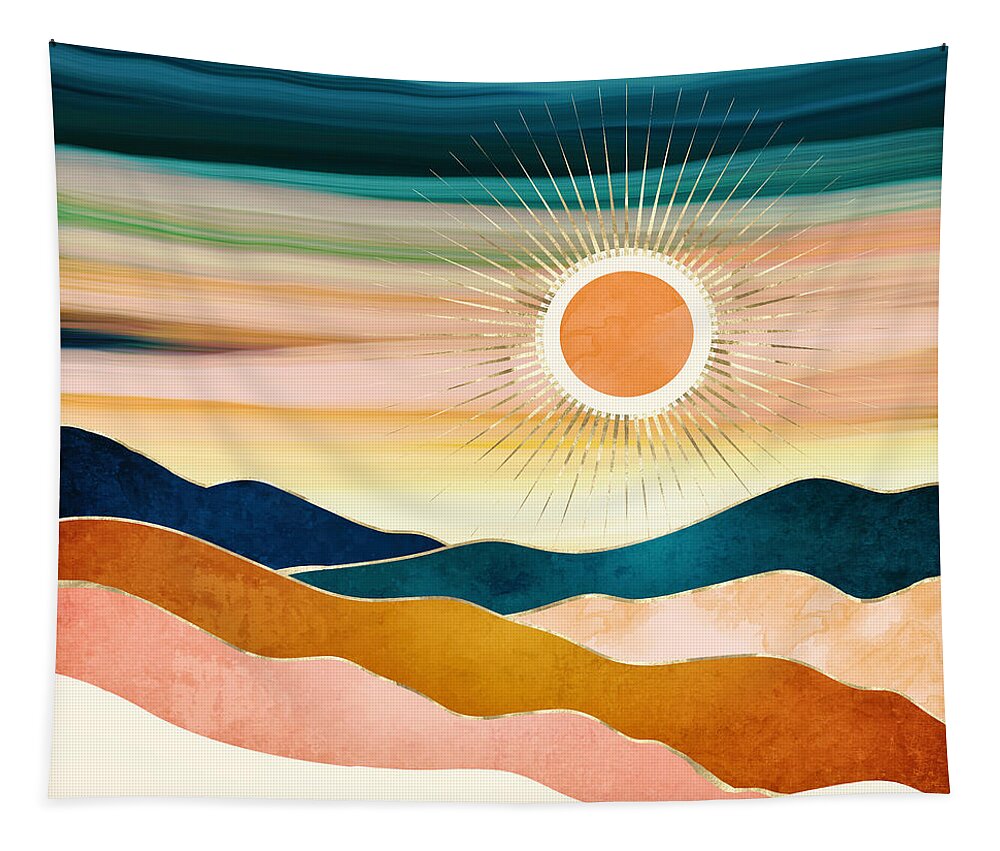 Jewel Tapestry featuring the digital art Jewel Dusk by Spacefrog Designs
