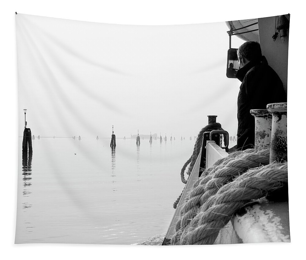 Black-and-white Photography Tapestry featuring the photograph Journey by Eyes Of CC