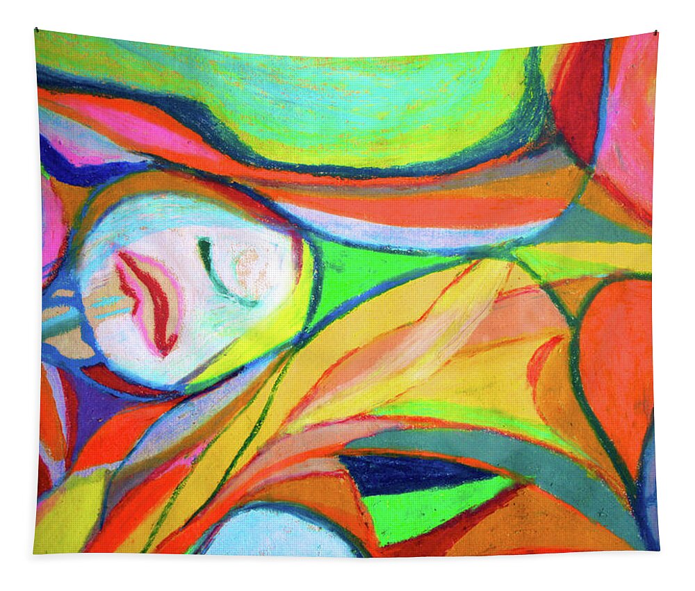  Tapestry featuring the pastel Jugular by Polly Castor