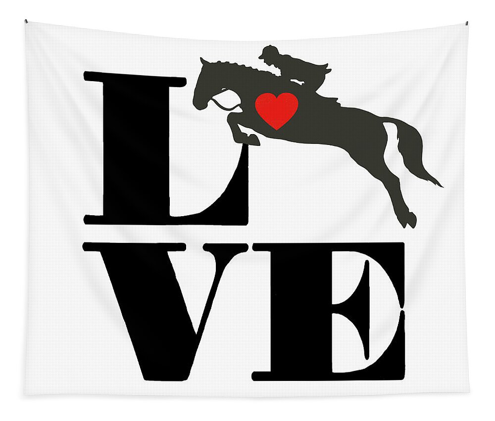 Art Tapestry featuring the photograph Jumping Love by Dressage Design
