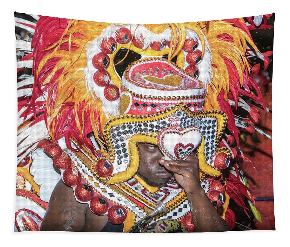 Junkanoo Tapestry featuring the photograph Junkanoo Street Parade Bahamas 2 by Montez Kerr
