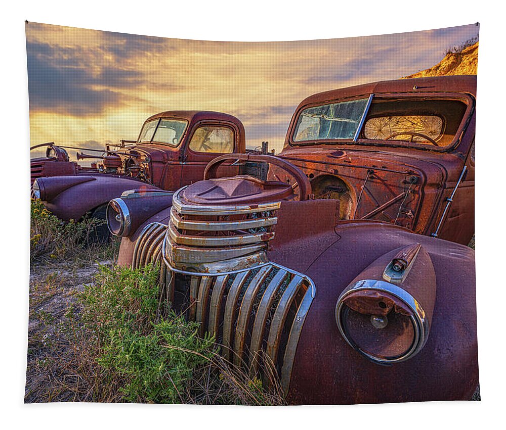 Old Cars Tapestry featuring the photograph Kansas Classics by Darren White