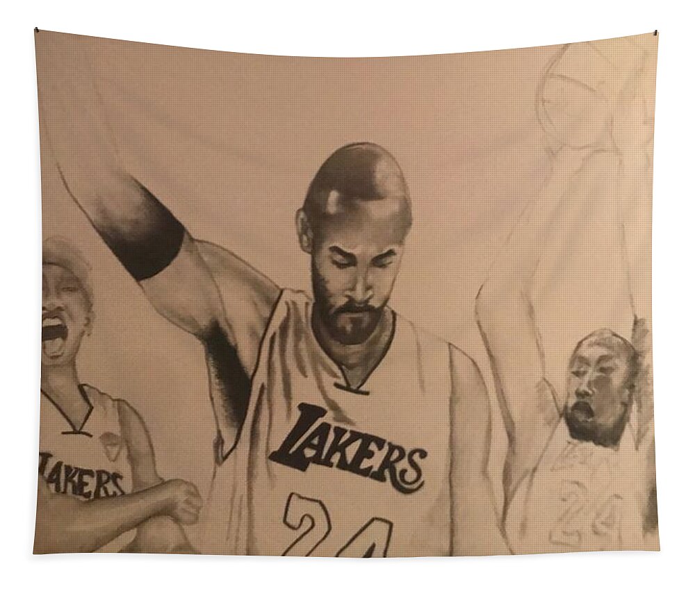  Tapestry featuring the drawing KB by Angie ONeal