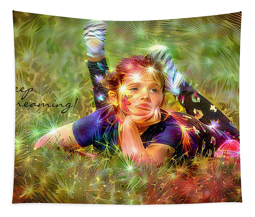 Girl Tapestry featuring the photograph Keep Dreaming by Debra Kewley