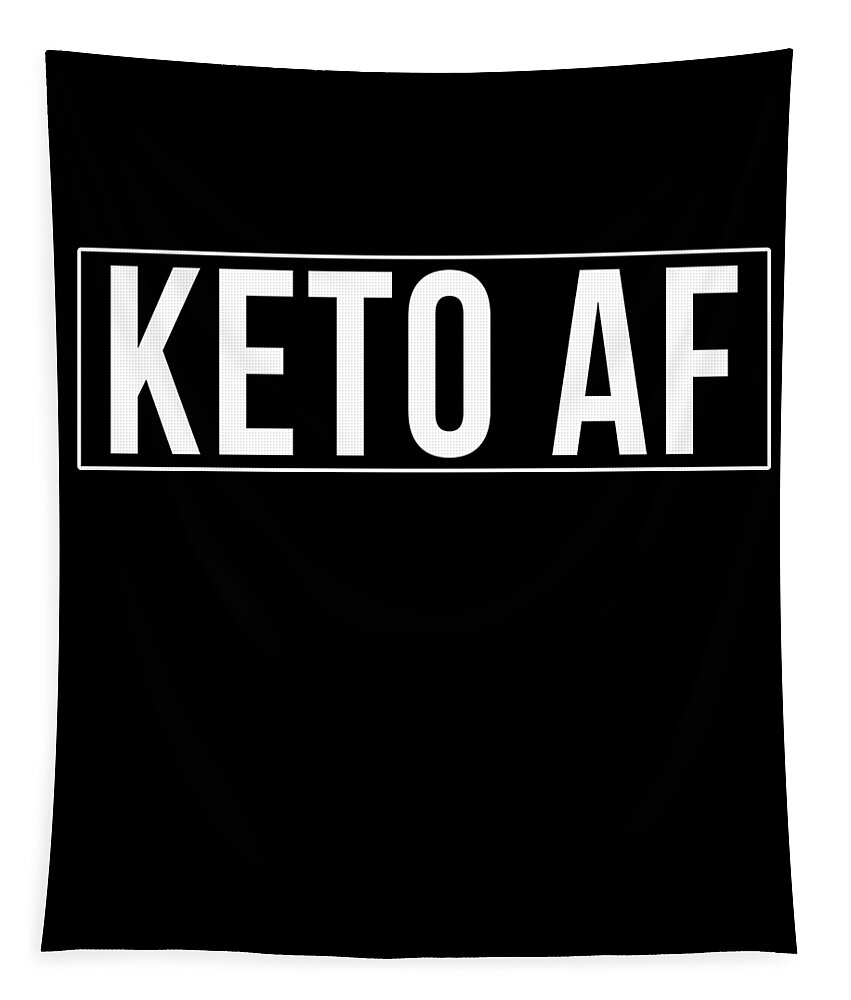 Funny Tapestry featuring the digital art Keto Af by Flippin Sweet Gear