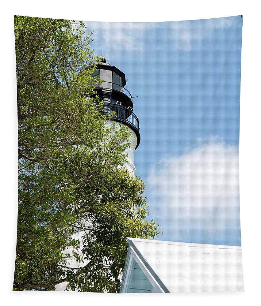 Wayne Moran Photograpy Tapestry featuring the photograph Key West Lighthouse Key West Florida by Wayne Moran