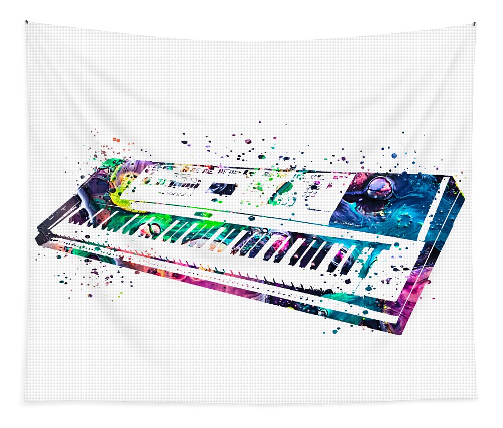Keyboard Tapestry featuring the painting Keyboard by Zuzi 's