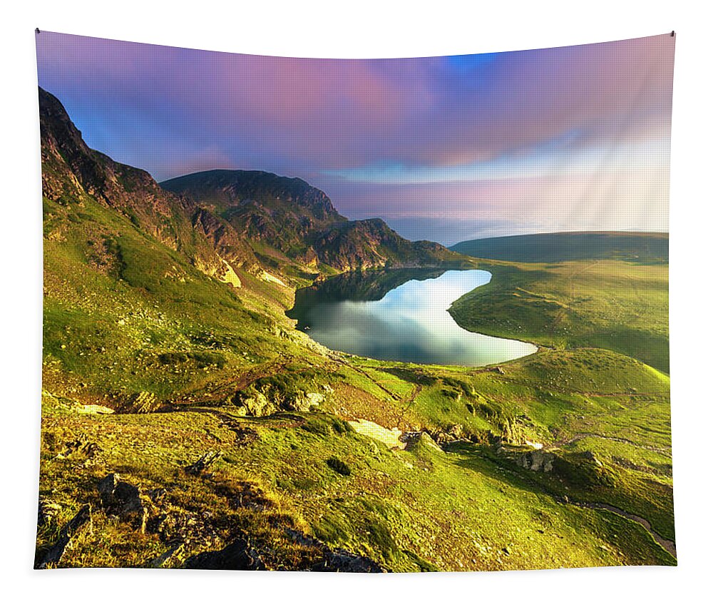 Bulgaria Tapestry featuring the photograph Kidney Lake by Evgeni Dinev