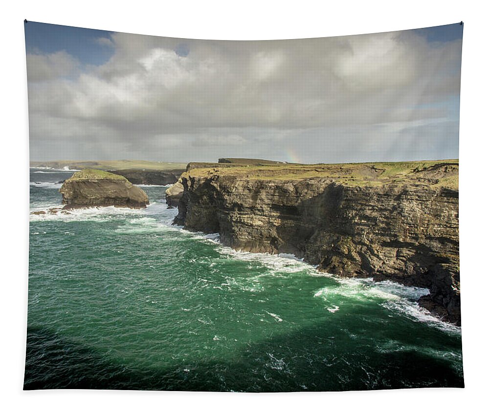 Rocks Tapestry featuring the photograph Kilkee Cliffs by Mark Callanan
