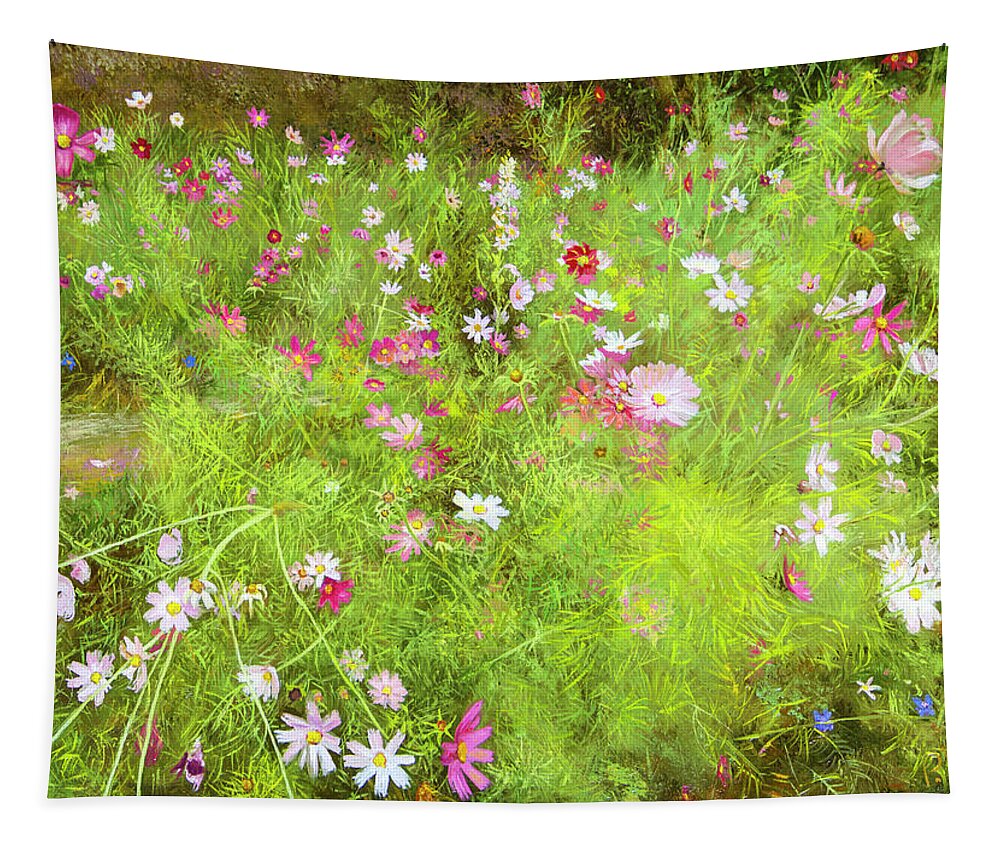 Garden Tapestry featuring the painting Kim's Garden by Hone Williams