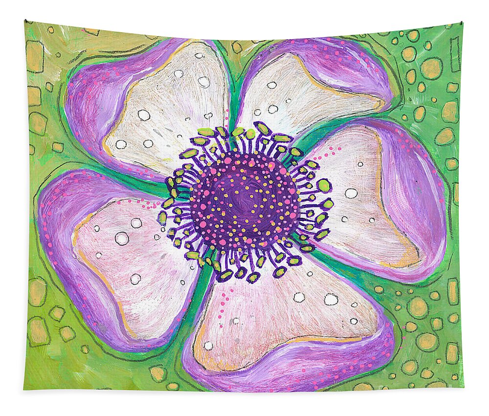 Flower Painting Tapestry featuring the painting Kindness by Tanielle Childers