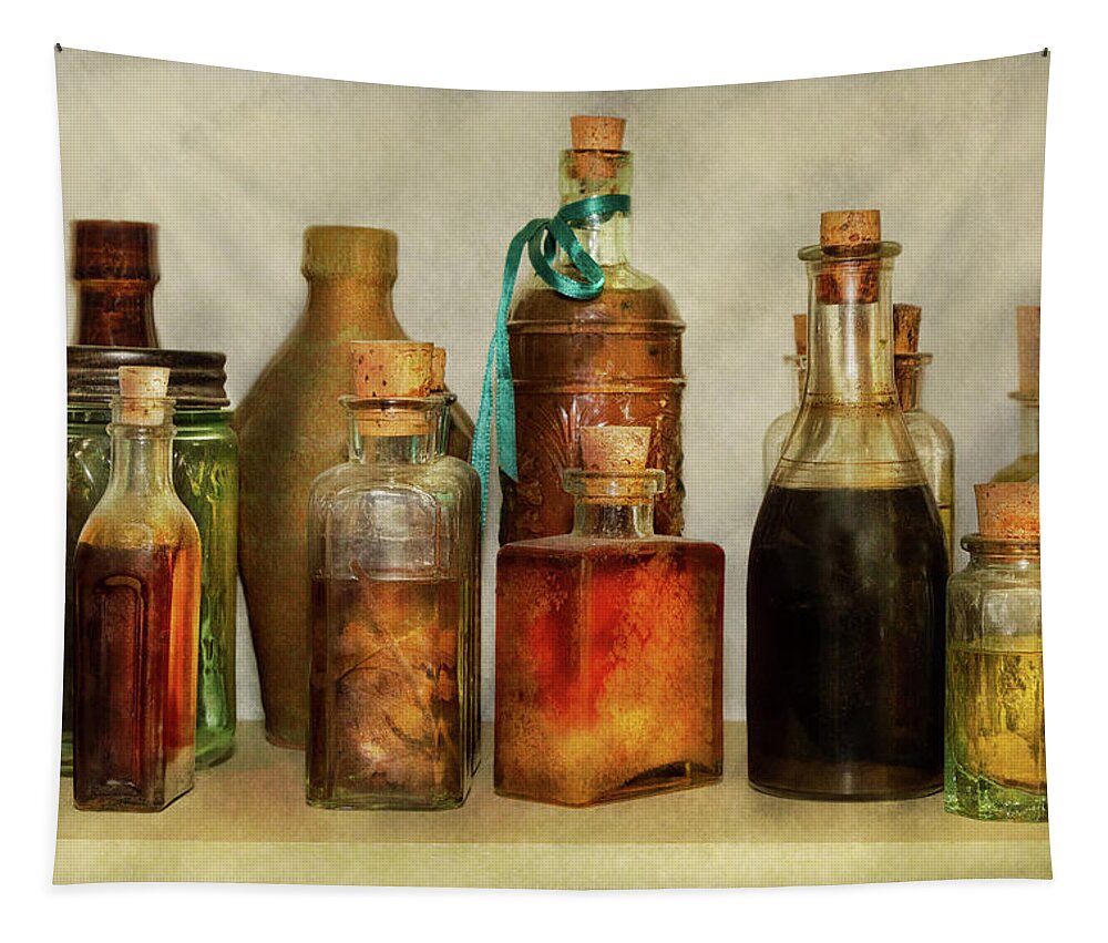 Ingredients Tapestry featuring the photograph Kitchen - Ingredients - Pickles and bits by Mike Savad