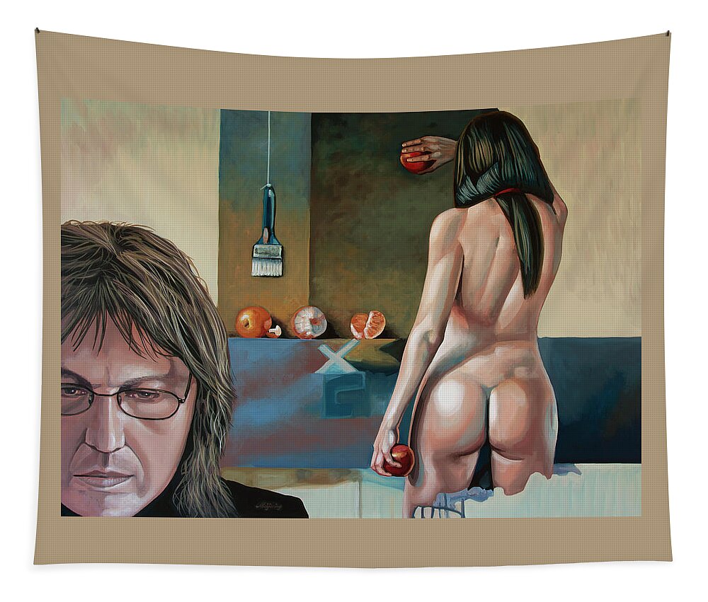 Konstantin Kacev Tapestry featuring the painting Konstantin Kacev Painting by Paul Meijering