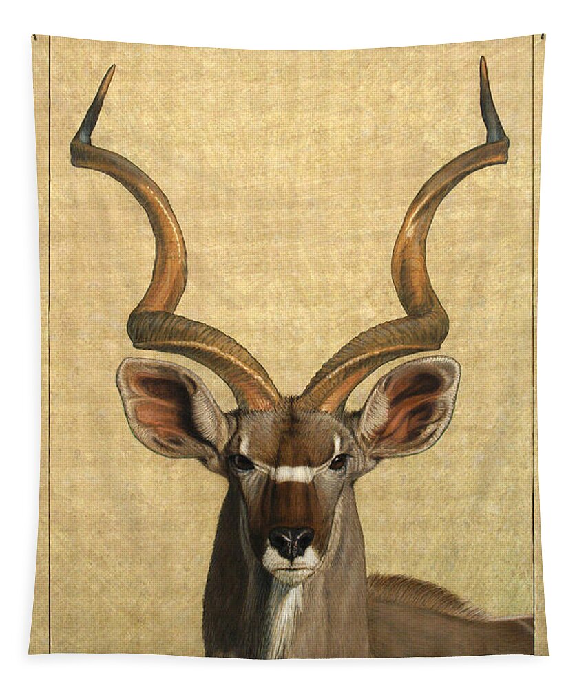 Kudu Tapestry featuring the painting Kudu by James W Johnson