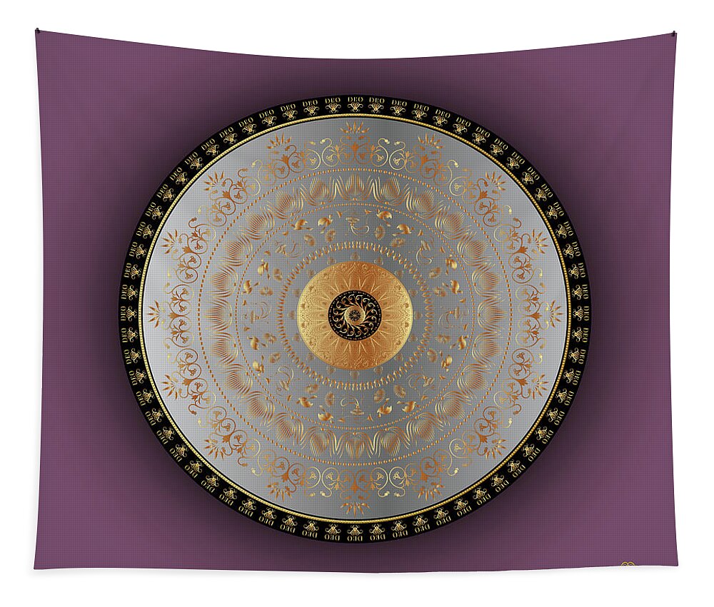 Mandala Tapestry featuring the digital art Kuklos No 4348 by Alan Bennington