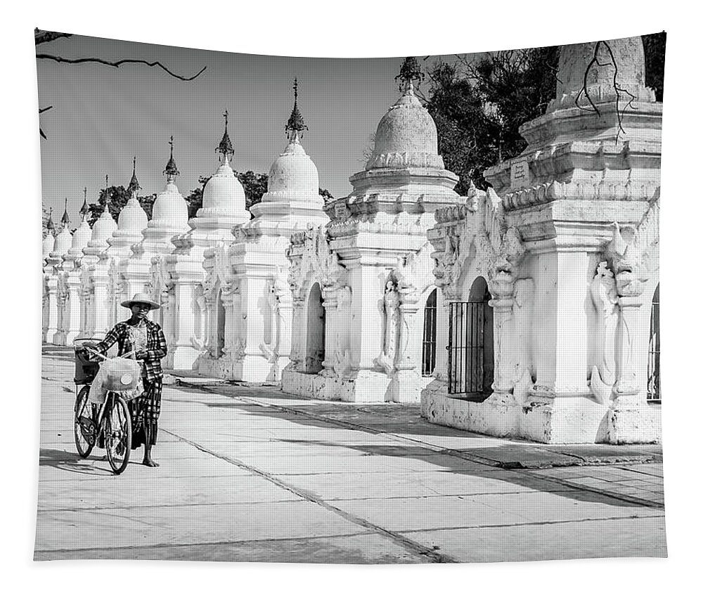 Mandalay Tapestry featuring the photograph Kuthodaw Pagoda by Arj Munoz