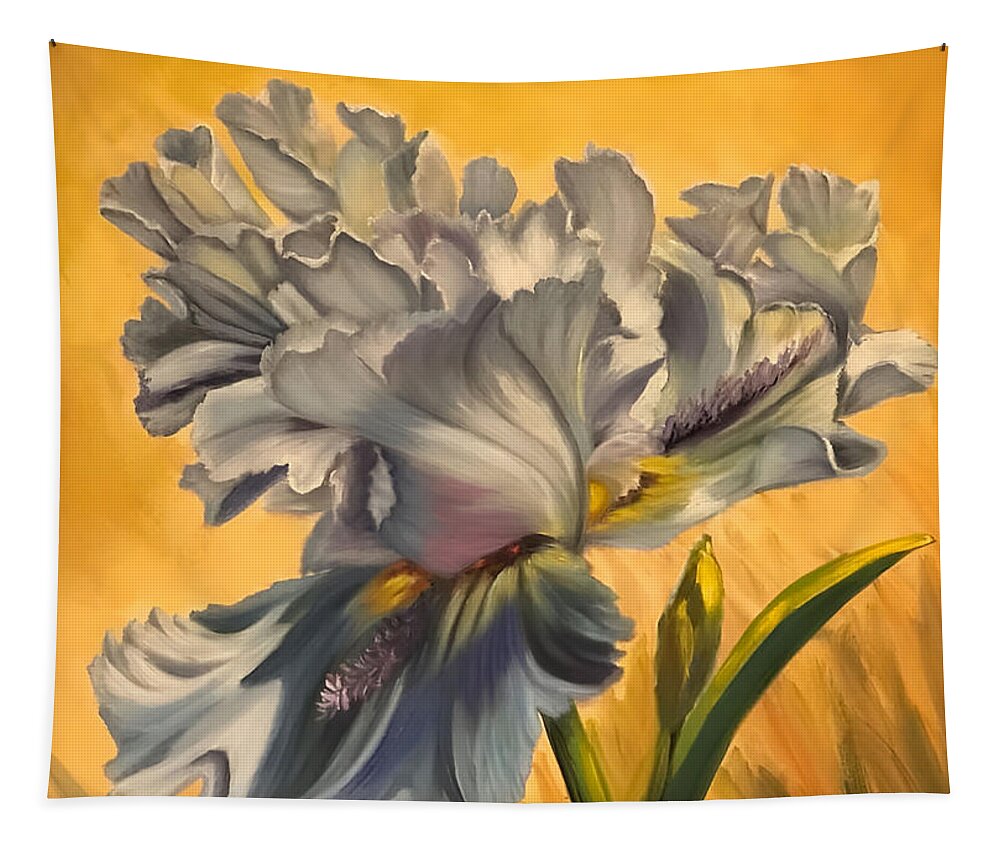 Painting Tapestry featuring the painting Lacy Iris by Sherrell Rodgers