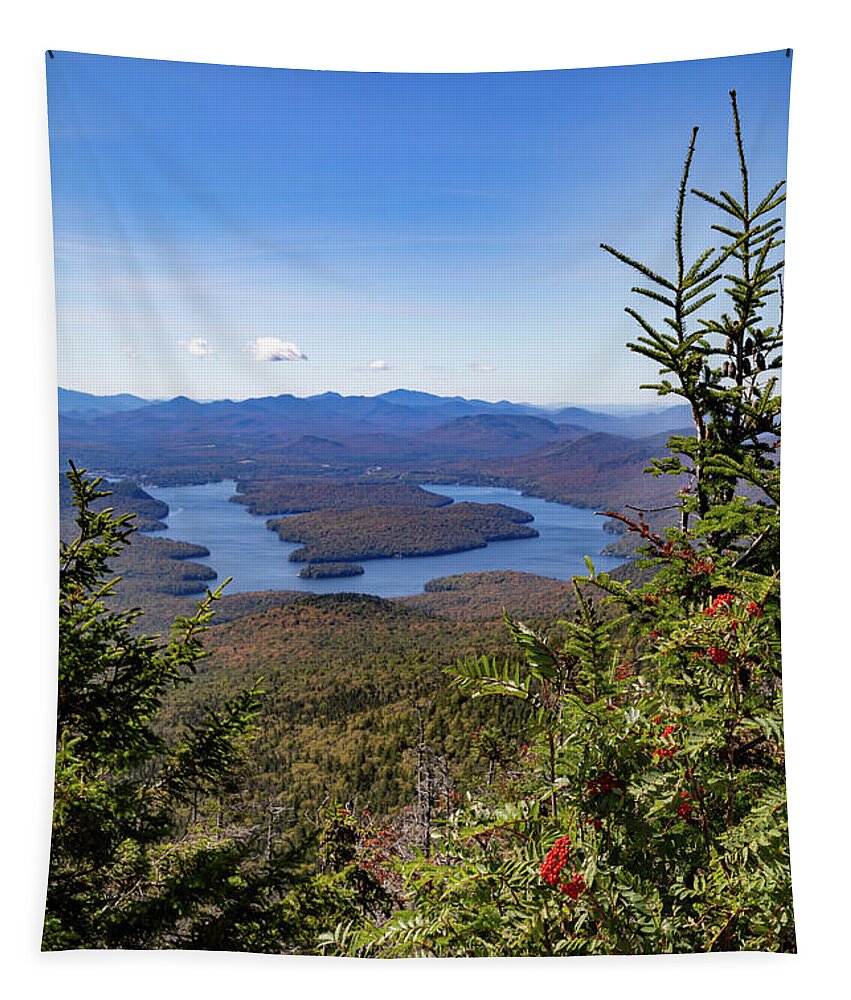 Lake Placid Tapestry featuring the photograph Lake Placid by Cindy Robinson