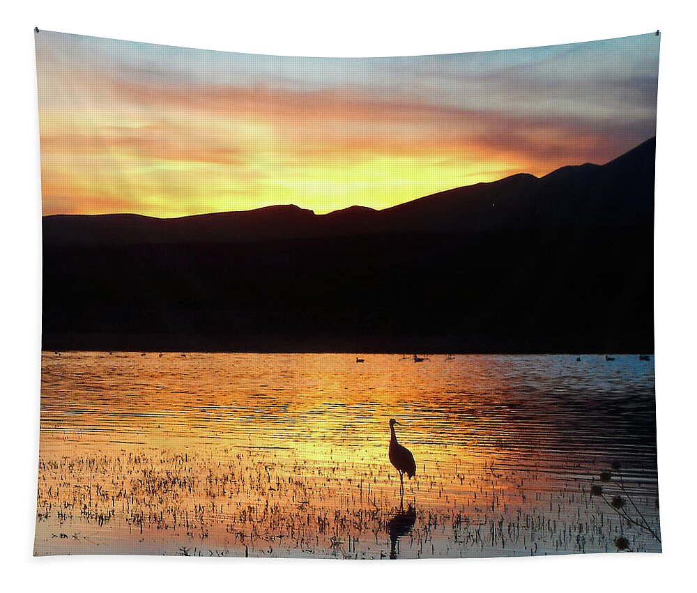 Lake Tapestry featuring the photograph Lake Refuge Sunset by Jerry Griffin