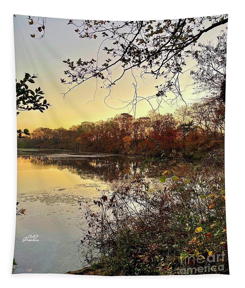Lake Tapestry featuring the photograph Lake Sunset by CAC Graphics
