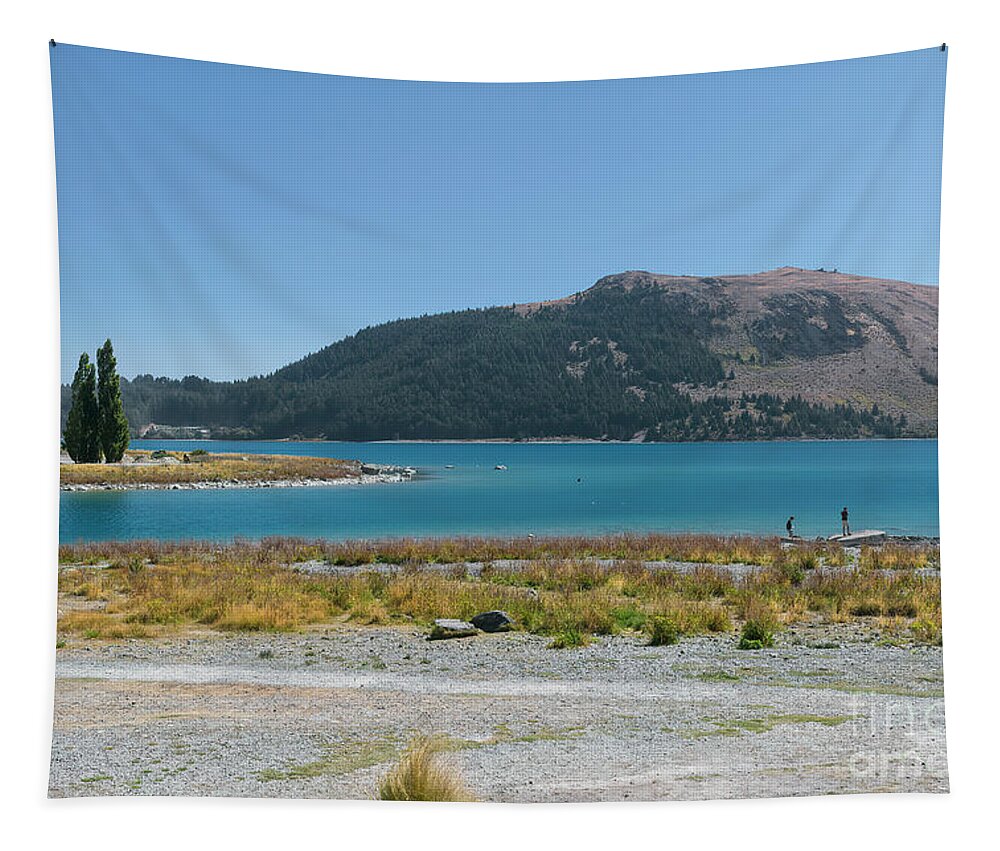 Lake Tapestry featuring the photograph Lake Tekapo, New Zealand 3 by Elaine Teague