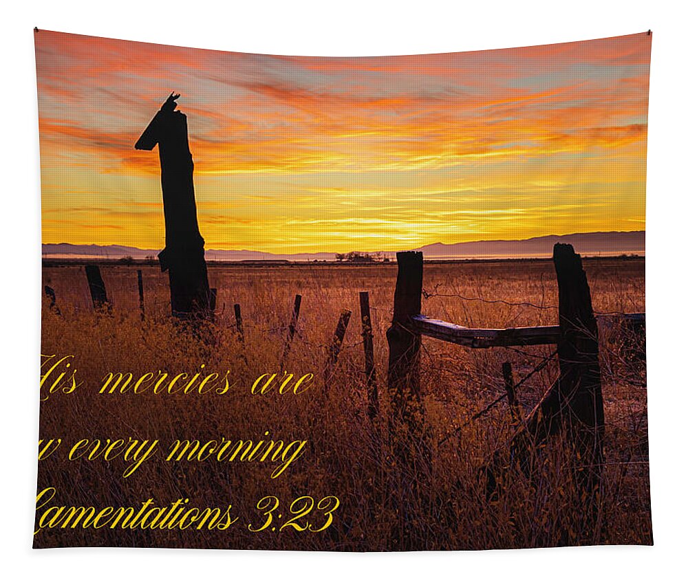 Grass Tapestry featuring the photograph Lamentations Three Twenty Three by Mike Lee